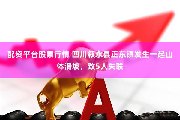 配资平台股票行情 四川叙永县正东镇发生一起山体滑坡，致5人失联
